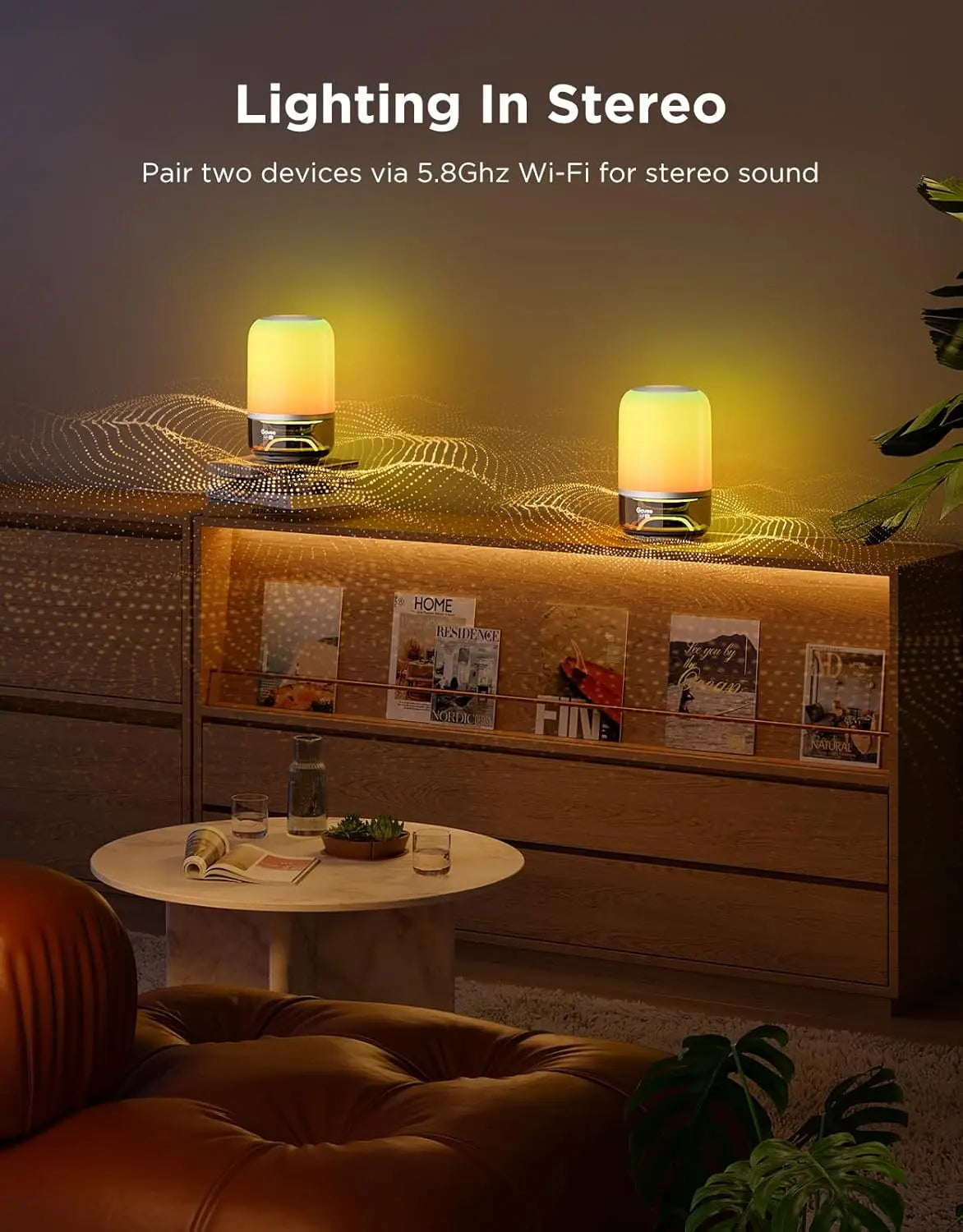 Cordless Smart Table Lamp With Speaker And Music Sync