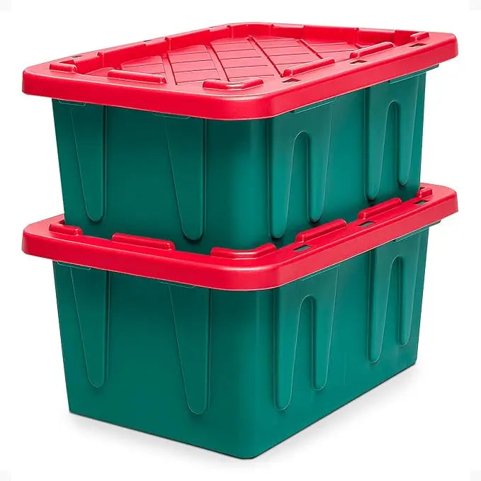Durabilt Heavy Duty Plastic Storage Bins With Lids 2 Pack