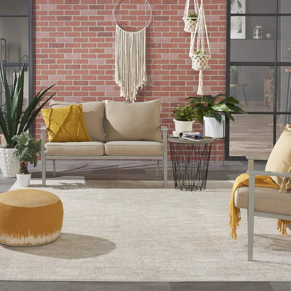 Nourison Essentials Area Rug Indoor Outdoor Easy Clean Non Shedding