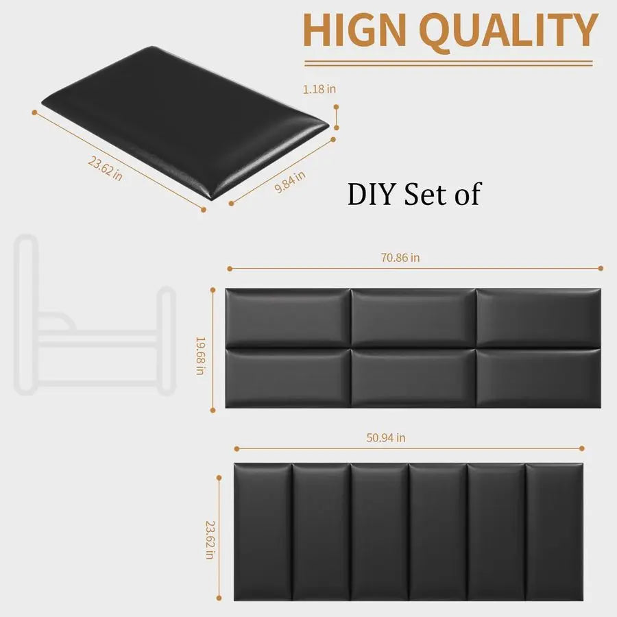 Self-Adhesive 3D Upholstered Wall Panels For Bedroom And Living Room