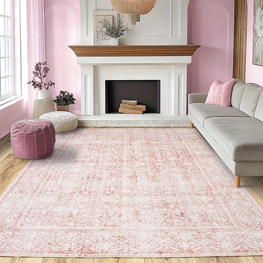 NONEDesign Floral Living Room Rug Modern Machine Made