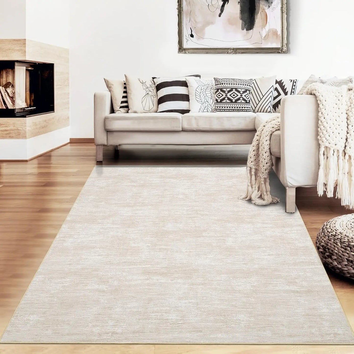 Washable Non Slip Abstract Area Rug For Living Room