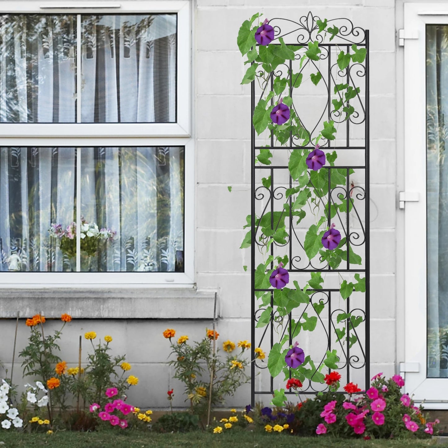 Iron Garden Border Trellis For Climbing Plants