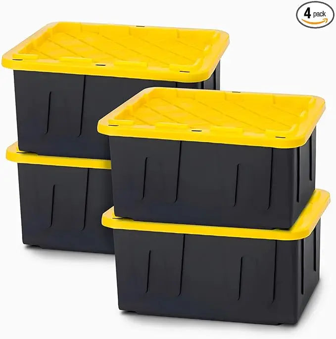 Durabilt Heavy Duty Plastic Storage Bins With Lids 2 Pack