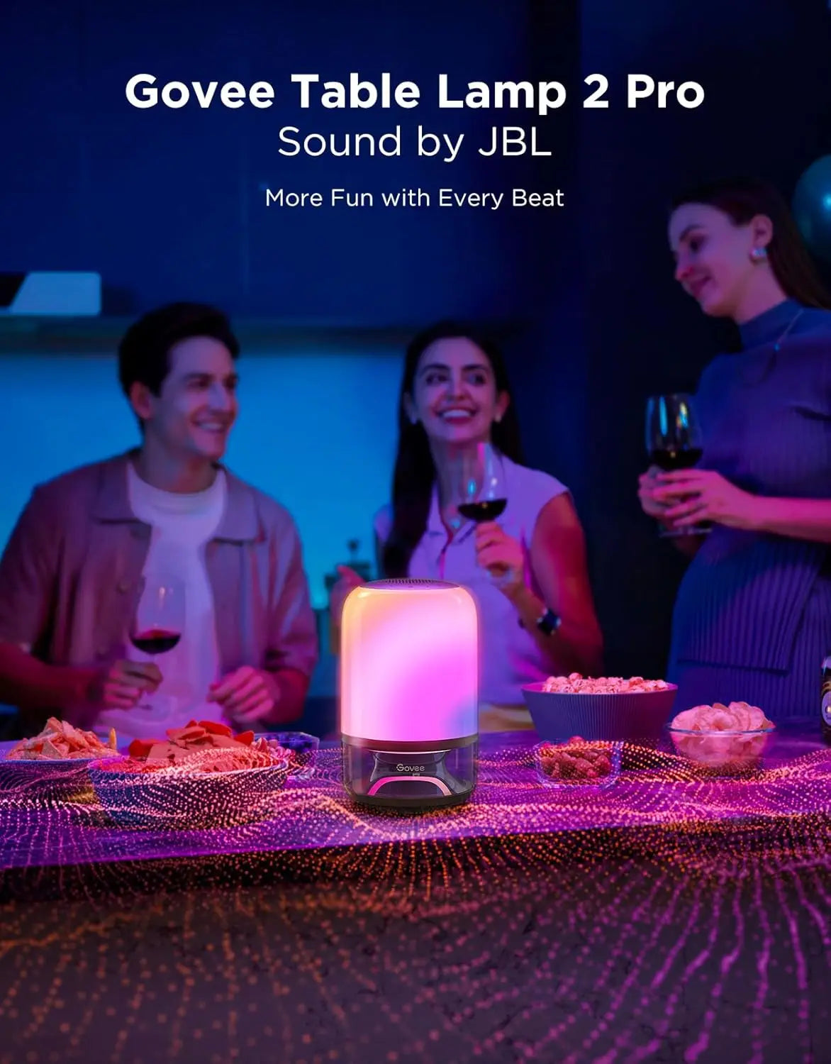 Cordless Smart Table Lamp With Speaker And Music Sync