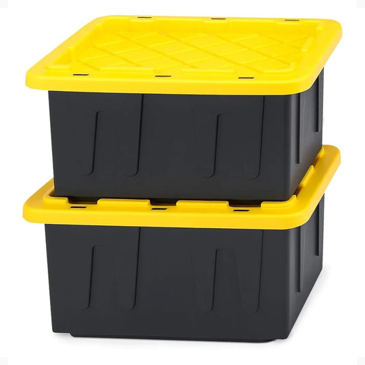 Durabilt Heavy Duty Plastic Storage Bins With Lids 2 Pack