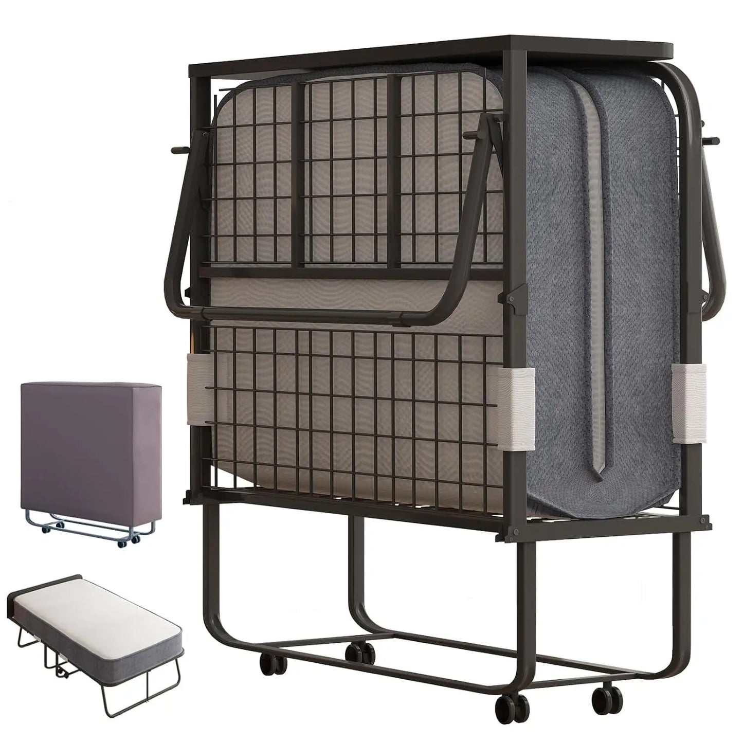 Adult Rollaway Bed with Mattress and Dustproof Storage Bag
