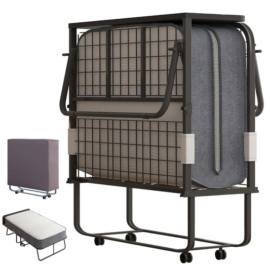 Adult Rollaway Bed with Mattress and Dustproof Storage Bag