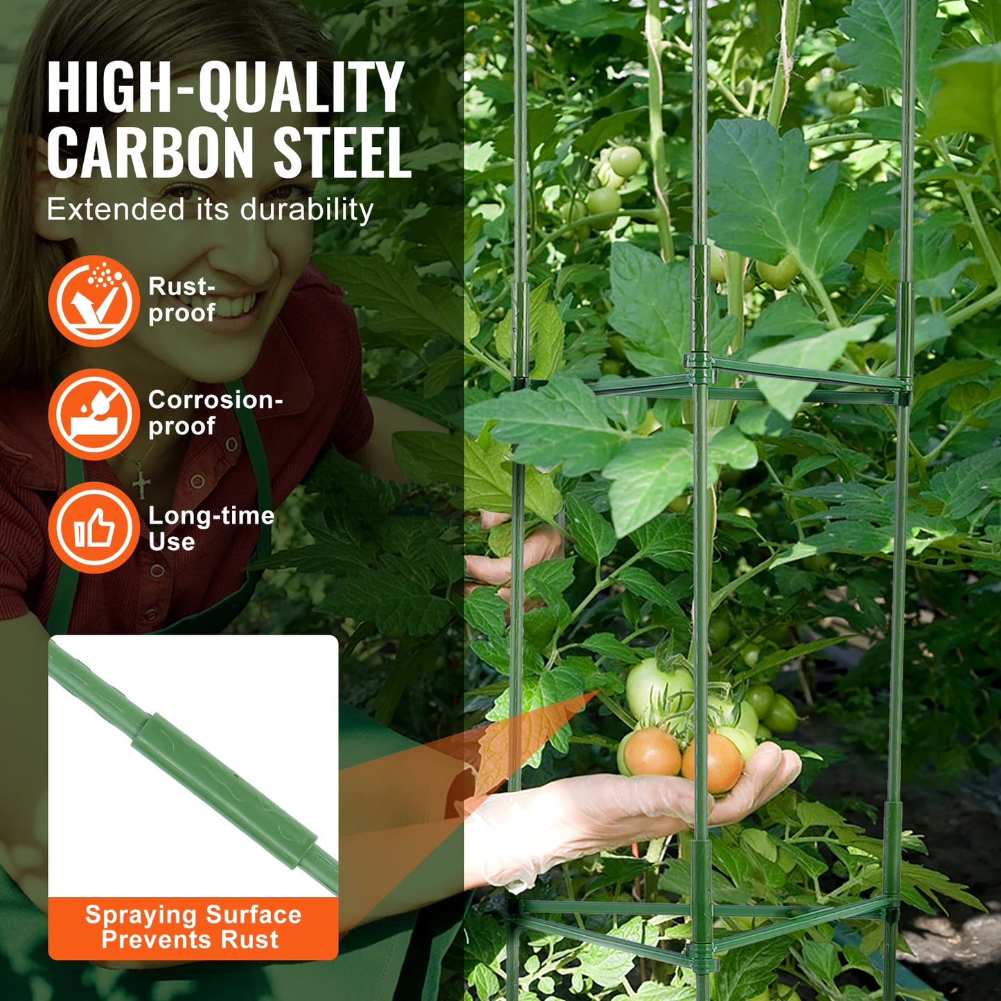 SucceBuy Tomato Cages Garden Trellis For Sturdy Plant Support