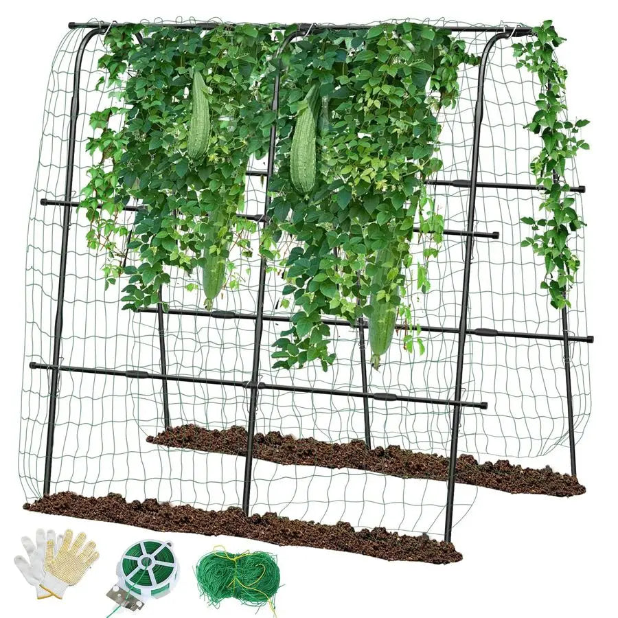 Garden Vegetable Trellis UShaped Metal Arch Plant Support Frame