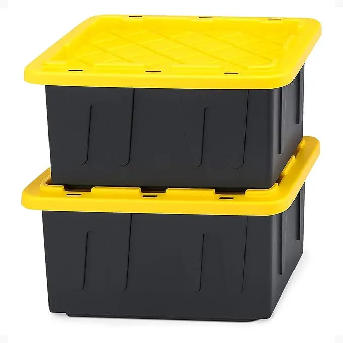 Durabilt Heavy Duty Plastic Storage Bins With Lids 2 Pack
