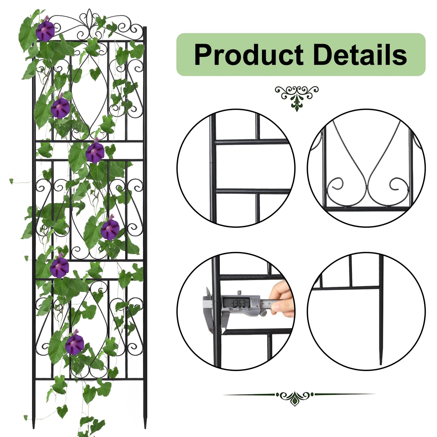 Iron Garden Border Trellis For Climbing Plants