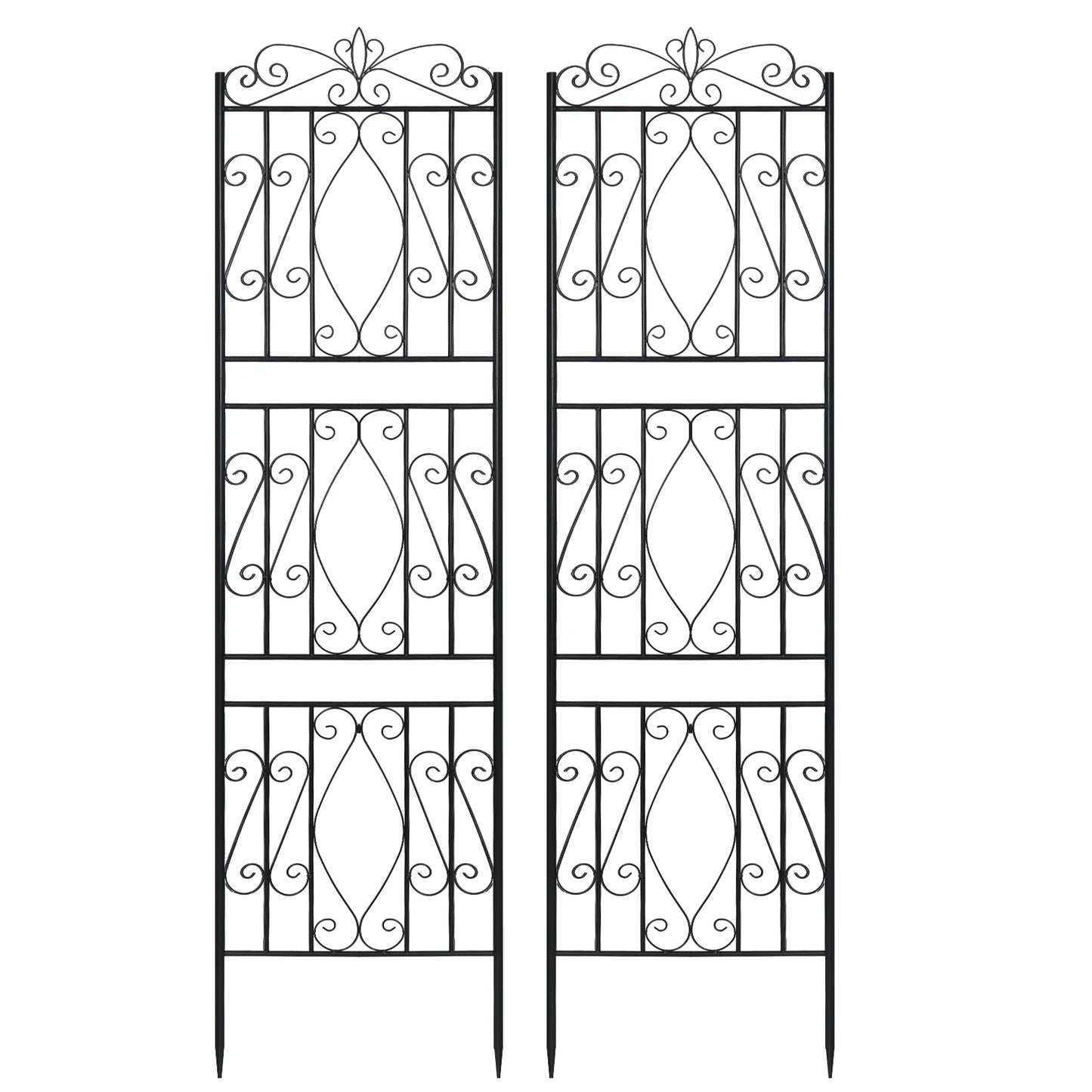 Iron Garden Border Trellis For Climbing Plants