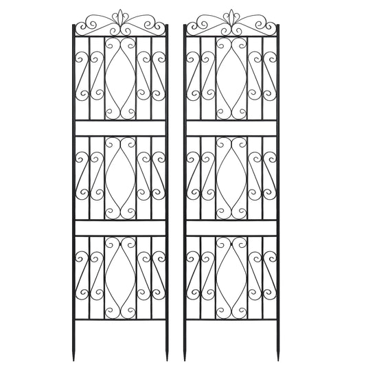 Iron Garden Border Trellis For Climbing Plants