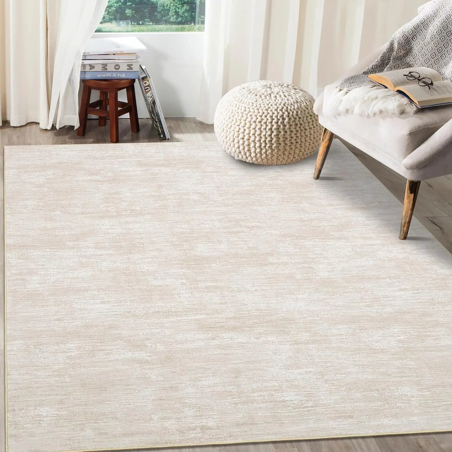 Washable Non Slip Abstract Area Rug For Living Room