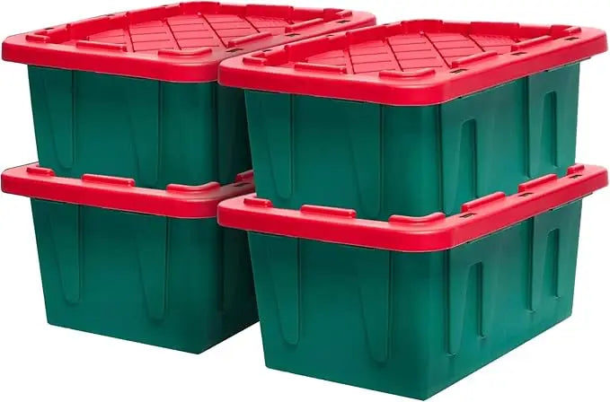 Durabilt Heavy Duty Plastic Storage Bins With Lids 2 Pack