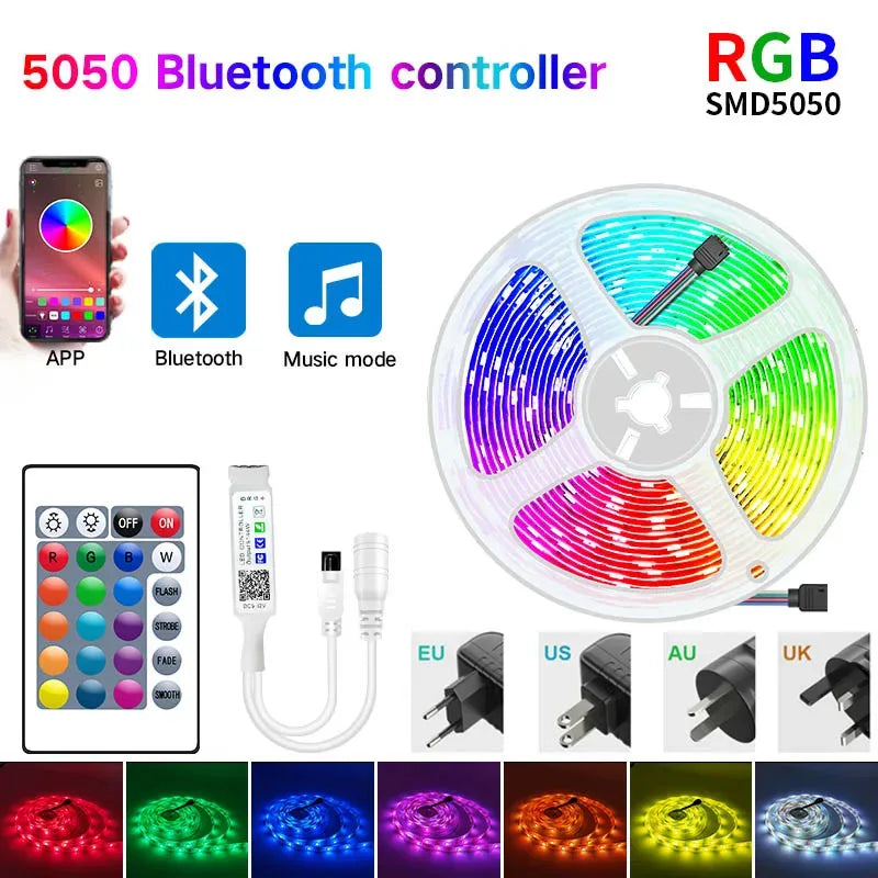 GOOLOOK RGB LED Strip Light With Bluetooth Controller
