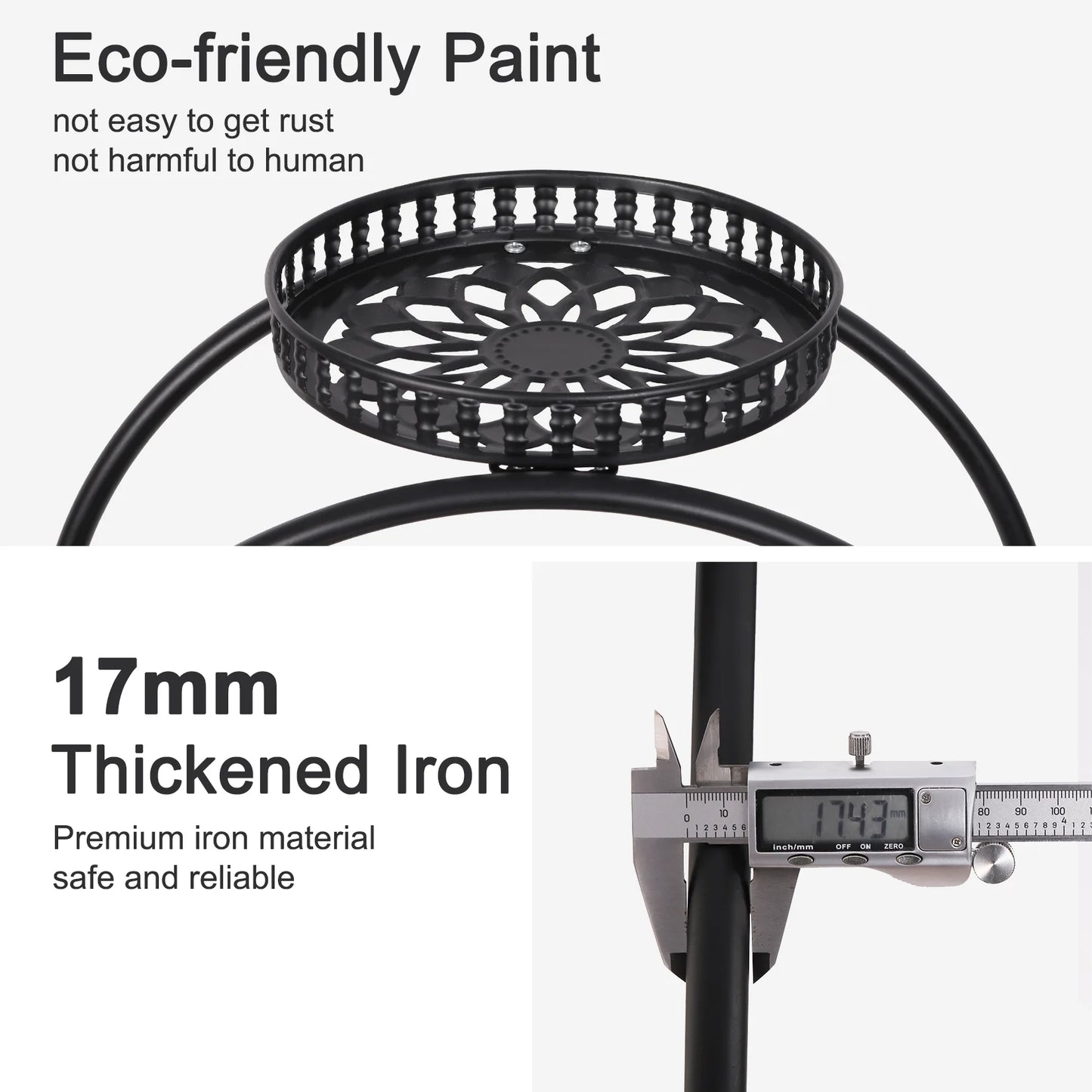 Six-Tier Plant Stand With Six Pots And Wheels