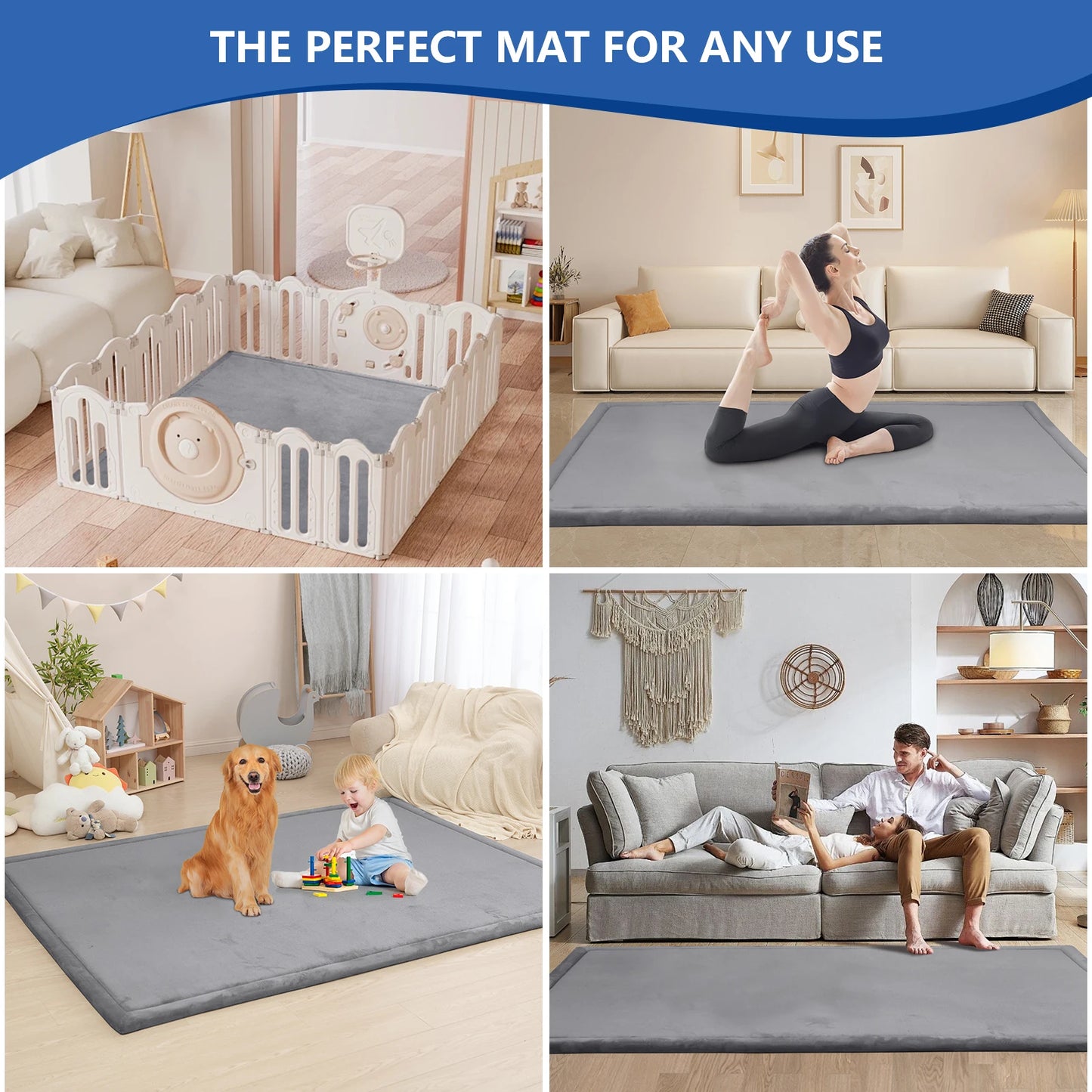 Huloo Sleep Tatami Baby Play Mat Non Slip Crawling Mat