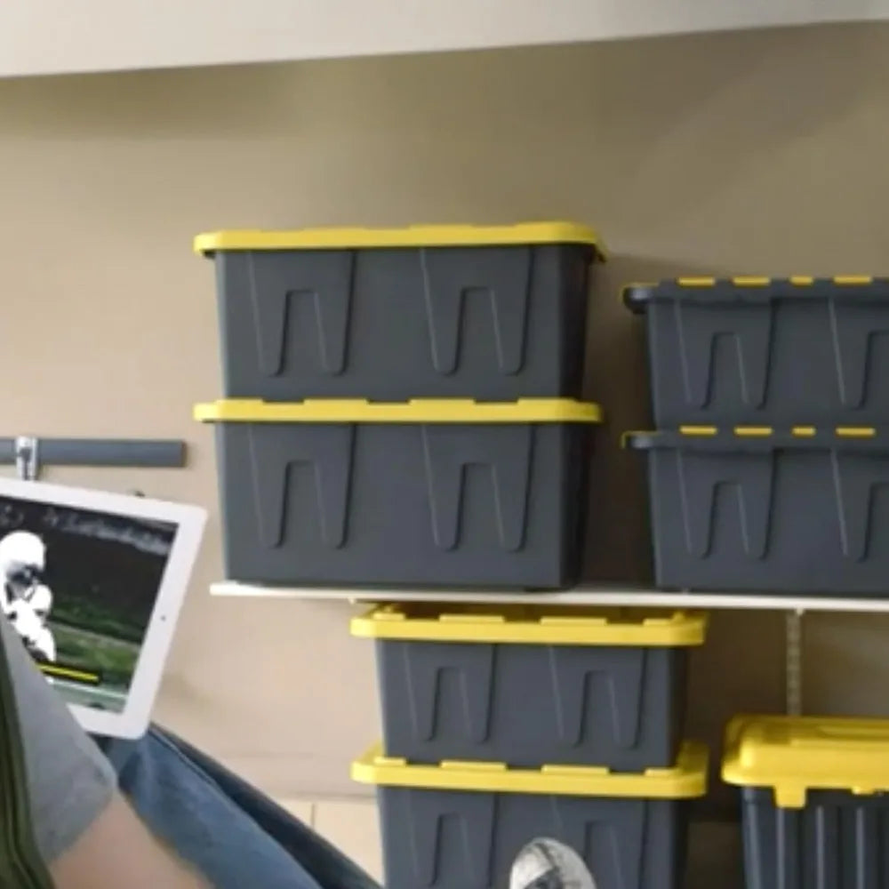 Durabilt Heavy Duty Plastic Storage Bins With Lids 2 Pack