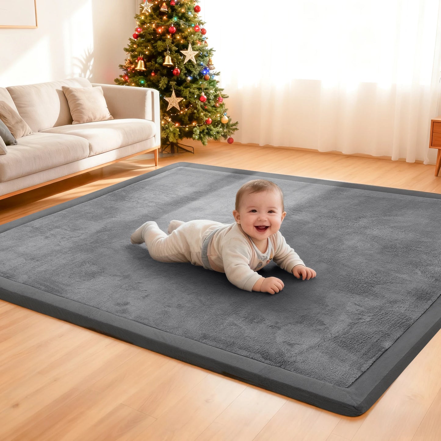 Huloo Sleep Thick Baby Play Mat Non Slip Carpet Rug