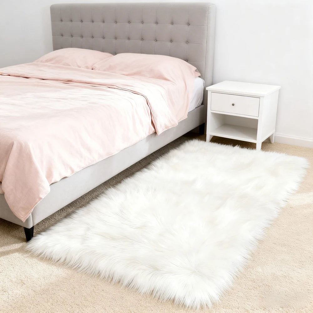 Polyester Faux Fur Shag Rug For Living Room